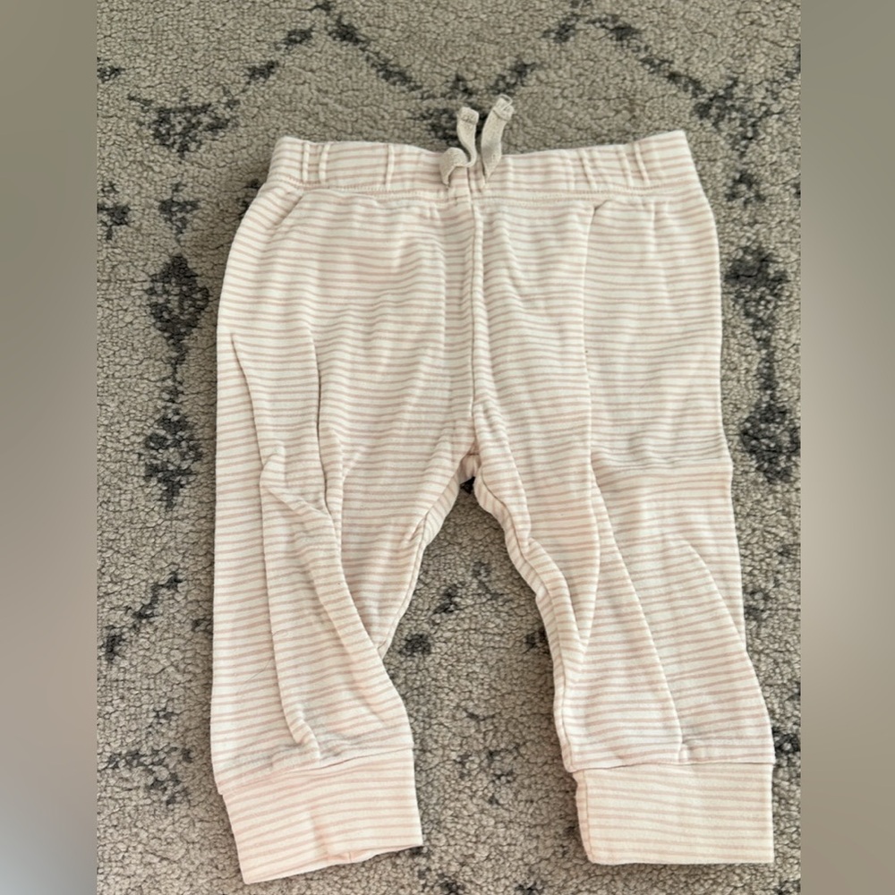 Pehr Striped Pants and Matching Hat 3-6 months